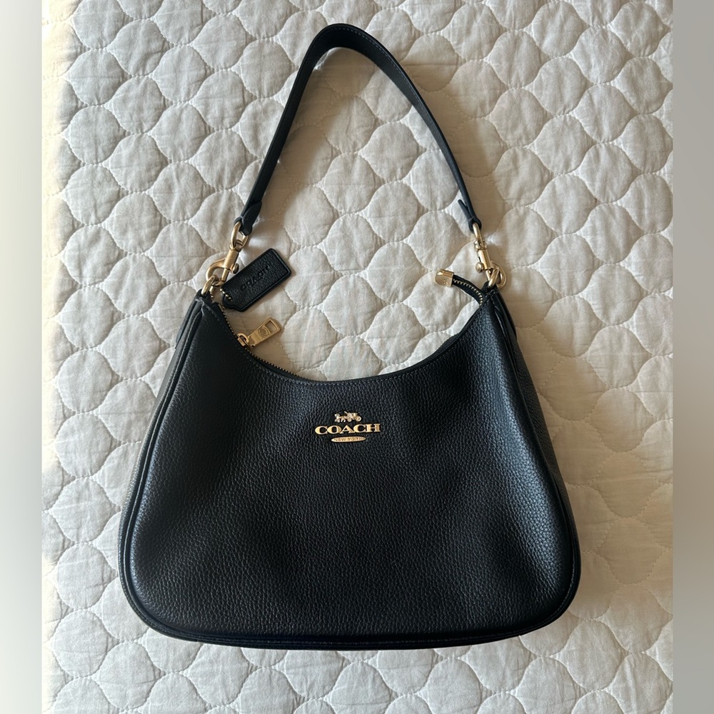 coach black teri hobo bag